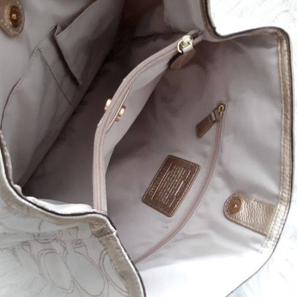 Coach Penelope Linen/Leather Handbag - Picture 12 of 13